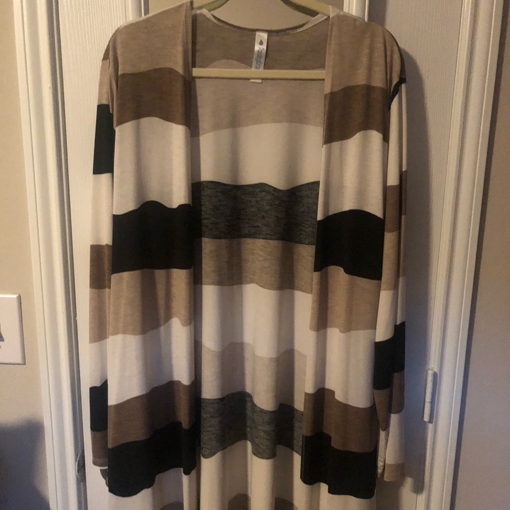 Paisley Grace brown stripe cardigan